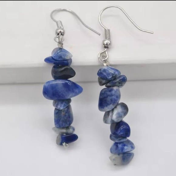 Bracelet And Earrings Set - Lapis Lazuli Natural Healing Stone - Picture 12 of 12